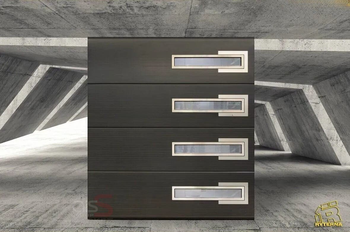 Ворота Ryterna TBL можуть бути обладнані декоративними накладками з нержавіючої сталі